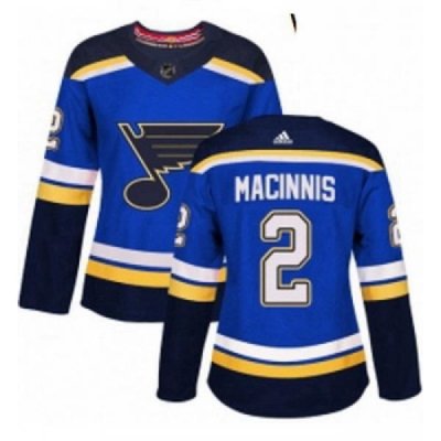 Womens Adidas St Louis Blues 2 Al Macinnis Premier Royal Blue Home NHL Jersey