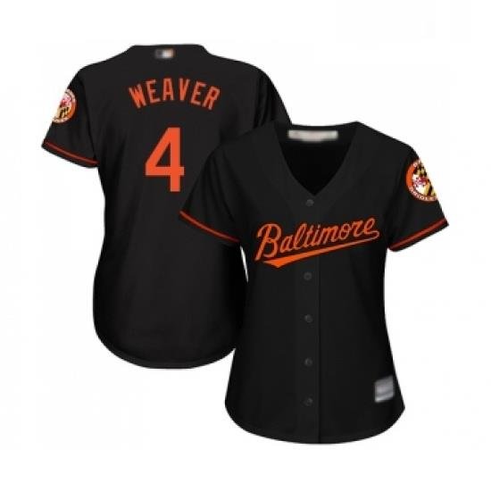 Womens Baltimore Orioles 4 Earl Weaver Authentic Black Alternate Cool Base Baseball Jersey