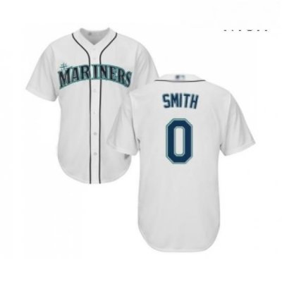 Mens Seattle Mariners 0 Mallex Smith Replica White Home Cool Base Baseball Jersey