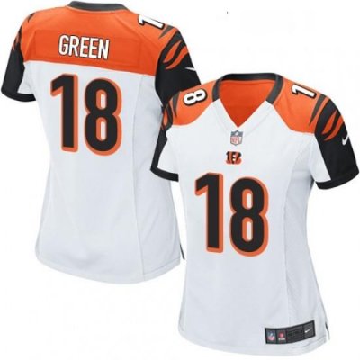 Womens Nike Cincinnati Bengals 18 AJ Green Game White NFL Jersey