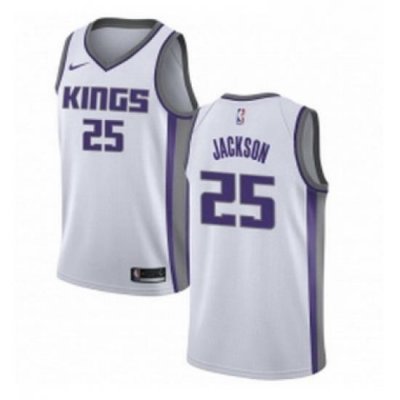 Youth Nike Sacramento Kings 25 Justin Jackson Authentic White NBA Jersey Association Edition