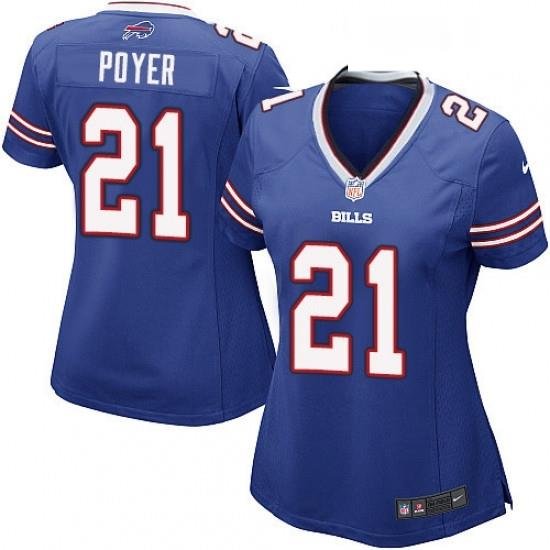 Womens Nike Buffalo Bills 21 Jordan Poyer Game Royal Blue Team Color NFL Jersey