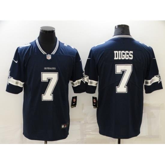 Men Nike Dallas Cowboys Trevon Diggs #7 Blue Vapor Limited Jersey