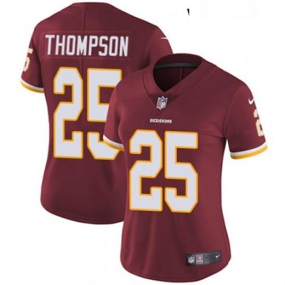 Womens Nike Washington Redskins 25 Chris Thompson Burgundy Red Team Color Vapor Untouchable Limited Player NFL Jersey