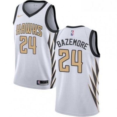 Womens Nike Atlanta Hawks 24 Kent Bazemore Swingman White NBA Jersey City Edition