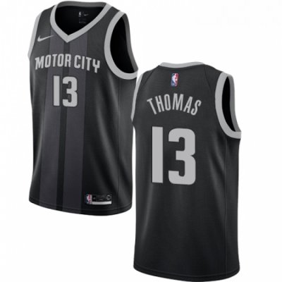 Womens Nike Detroit Pistons 13 Khyri Thomas Swingman Black NBA Jersey City Edition