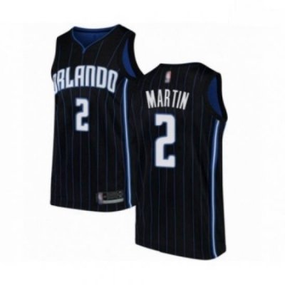 Mens Orlando Magic 2 Jarell Martin Authentic Black Basketball Jersey Statement Edition