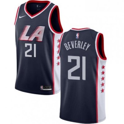 Youth Nike Los Angeles Clippers 21 Patrick Beverley Swingman Navy Blue NBA Jersey City Edition