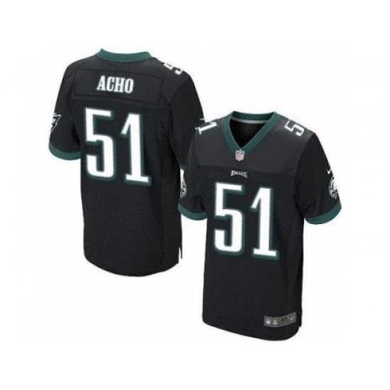 Nike Philadelphia Eagles 51 Emmanuel Acho Black Elite NFL Jersey