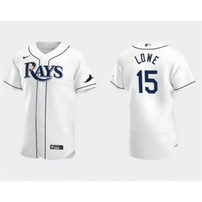 Men Tampa Bay Rays 15 Josh LoWe White Flex Base Stitched Jersey