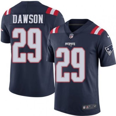 Nike Patriots #29 Duke Dawson Navy Blue Mens Stitched NFL Limited Rush Jersey