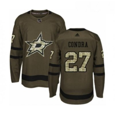 Youth Adidas Dallas Stars 27 Erik Condra Premier Green Salute to Service NHL Jersey