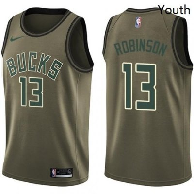 Youth Nike Milwaukee Bucks 13 Glenn Robinson Swingman Green Salute to Service NBA Jersey