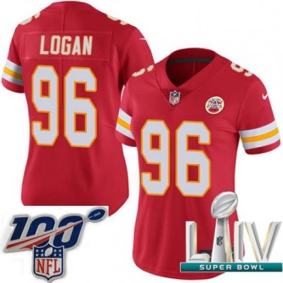 2020 Super Bowl LIV Women Nike Kansas City Chiefs #96 Bennie Logan Red Team Color Vapor Untouchable Limited Player NFL Jersey