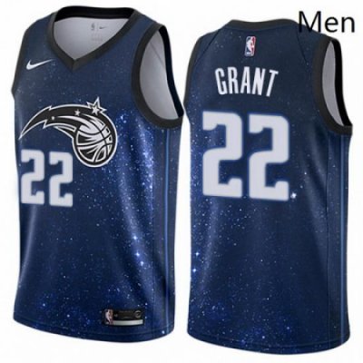 Mens Nike Orlando Magic 22 Jerian Grant Swingman Blue NBA Jersey City Edition