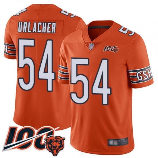 Youth Chicago Bears 54 Brian Urlacher Orange Alternate 100th Season Limited Football Jersey