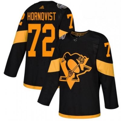 Womens Adidas Pittsburgh Penguins 72 Patric Hornqvist Black Authentic 2019 Stadium Series Stitched NHL Jersey