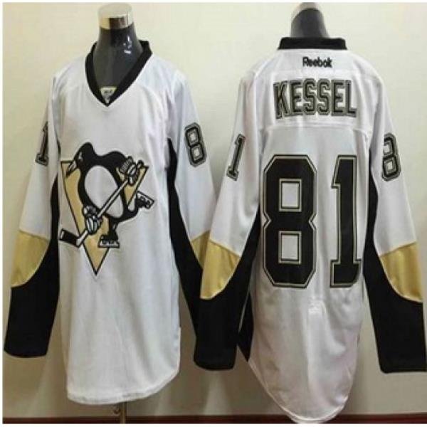 Pittsburgh Penguins #81 Phil Kessel White Away Stitched NHL Jersey