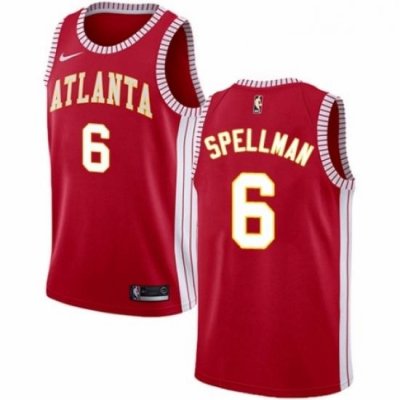 Womens Nike Atlanta Hawks 6 Omari Spellman Swingman Red NBA Jersey Statement Edition