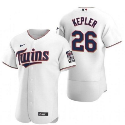 Men Minnesota TWins 26 Max Kepler White Flex Base Stitched Jerse