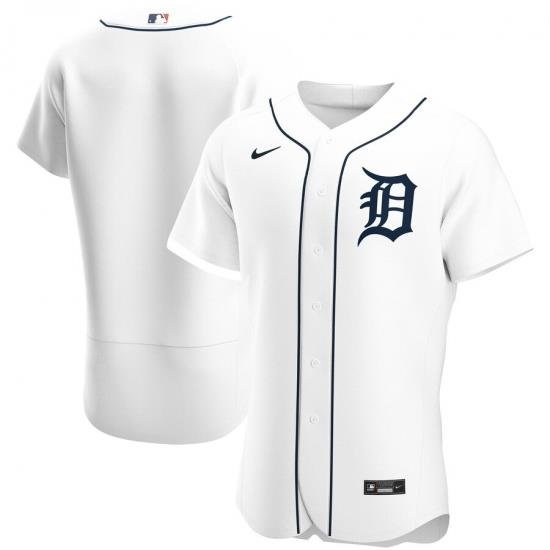 Men Detroit Tigers Men Nike White Home 2020 Flex Base Official Team MLB Jersey