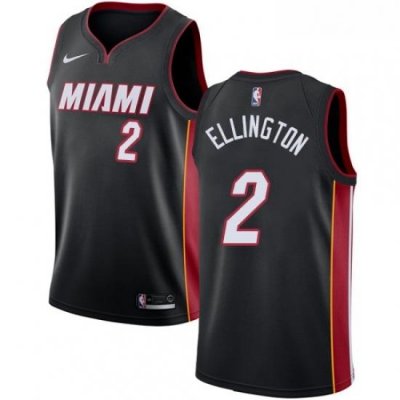 Youth Nike Miami Heat 2 Wayne Ellington Swingman Black Road NBA Jersey Icon Edition