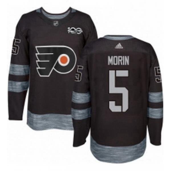 Mens Adidas Philadelphia Flyers 5 Samuel Morin Premier Black 1917 2017 100th Anniversary NHL Jersey