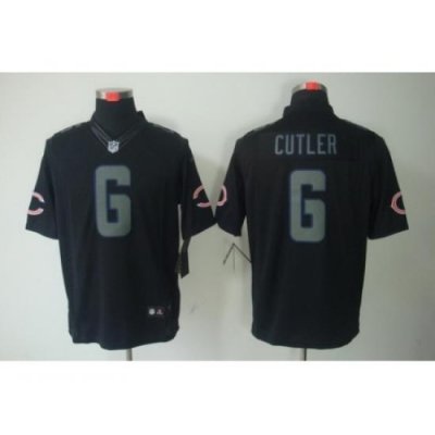 Nike Chicago Bears 6 Jay Cutler Black Limited Impact NFL Jersey