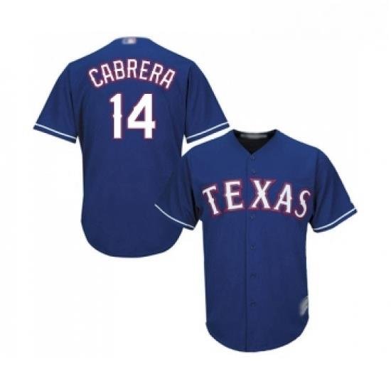 Youth Texas Rangers 14 Asdrubal Cabrera Replica Royal Blue Alternate 2 Cool Base Baseball Jersey