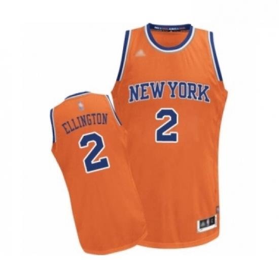 Womens New York Knicks 2 Wayne Ellington Authentic Orange Alternate Basketball Jersey