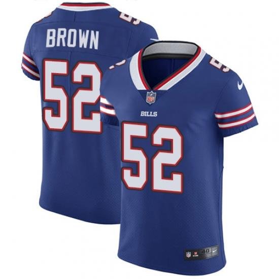 Nike Bills #52 Preston BroWn Royal Blue Team Color Mens Stitched NFL Vapor Untouchable Elite Jersey