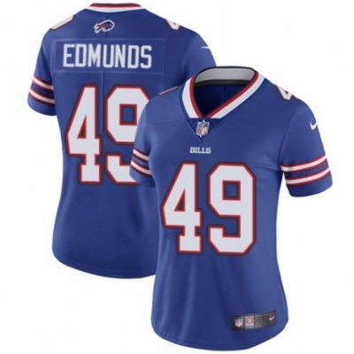 Womens Nike Buffalo Bills 49 Tremaine Edmunds Royal Blue Team Color Vapor Untouchable Elite Player NFL Jersey