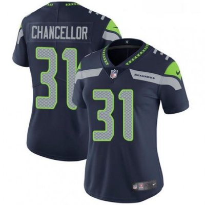 Womens Nike Seattle Seahawks 31 Kam Chancellor Steel Blue Team Color Vapor Untouchable Limited Player NFL Jersey