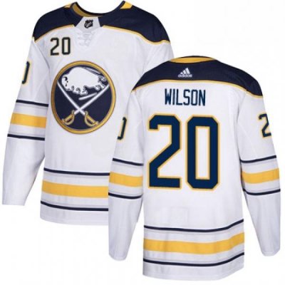 Mens Adidas Buffalo Sabres 20 Scott Wilson Authentic White Away NHL Jersey