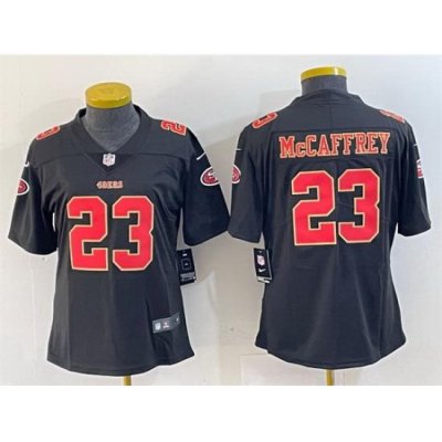 Women San Francisco 49ers 23 Christian McCaffrey Black Stitched Jersey