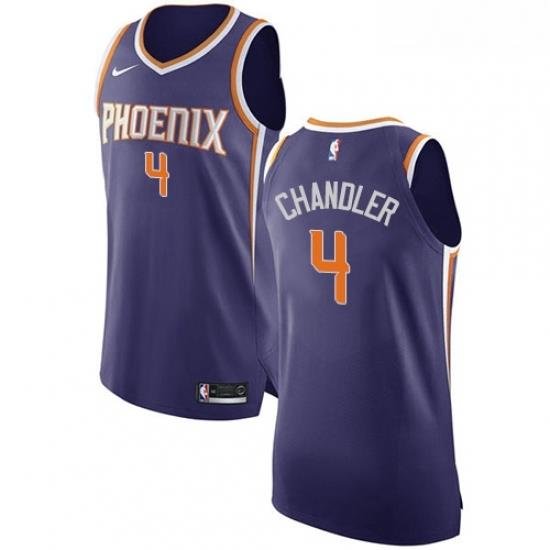 Mens Nike Phoenix Suns 4 Tyson Chandler Authentic Purple Road NBA Jersey Icon Edition