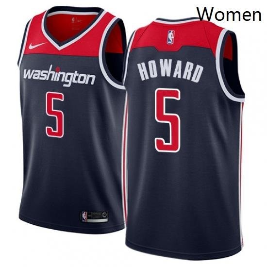 Womens Nike Washington Wizards 5 Juwan Howard Authentic Navy Blue NBA Jersey Statement Edition