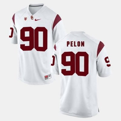 Men Usc Trojans Claude Pelon Pac 12 Game White Jersey