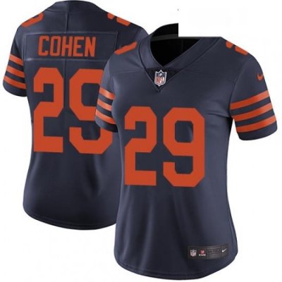 Womens Nike Chicago Bears 29 Tarik Cohen Elite Navy Blue Alternate NFL Jersey