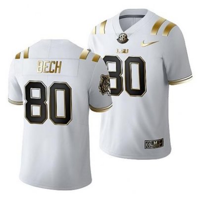 Lsu Tigers Jack Bech 2021 22 Golden Edition Limited Football White Jersey