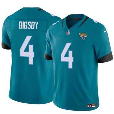 Men Jacksonville Jaguars 4 Tank Bigsby Teal 2024 Vapor Untouchable Limited Stitched Jersey