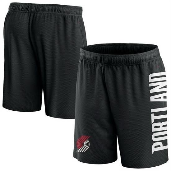 Men Portland Trail Blazers Black Post Up Mesh Shorts