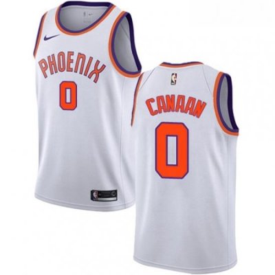 Youth Nike Phoenix Suns 0 Isaiah Canaan Swingman White NBA Jersey Association Edition