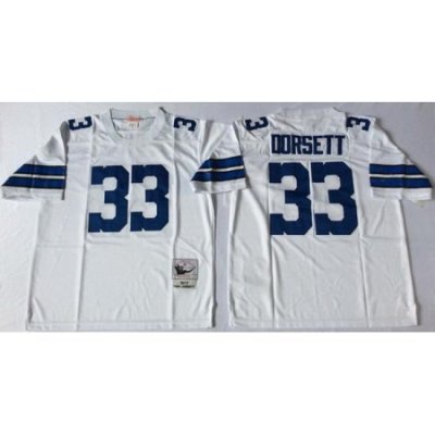 Mitchell Ness cowboys #33 Tony Dorsett white Throwback Stitched NFL Jersey