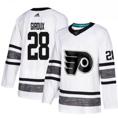 Mens Adidas Philadelphia Flyers 28 Claude Giroux White 2019 All Star Game Parley Authentic Stitched NHL Jersey