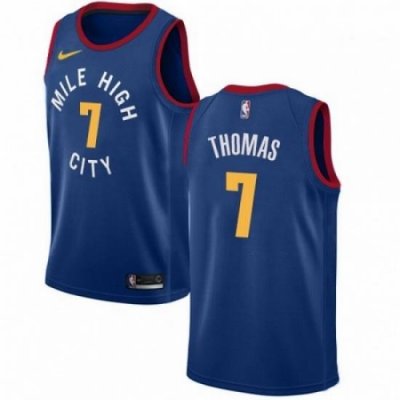 Mens Nike Denver Nuggets 7 Isaiah Thomas Swingman Light Blue NBA Jersey Statement Edition