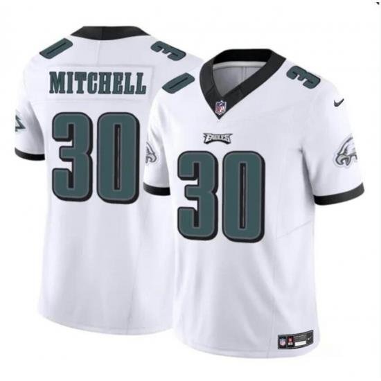 Youth Philadelphia Eagles 30 Quinyon Mitchell White 2024 Draft F U S E Vapor Untouchable Limited Stitched Football Jersey