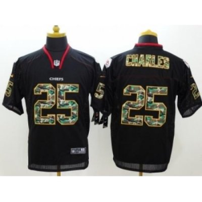 Nike Kansas City Chiefs 25 Jamaal Charles Black Elite Camo Fashion NFL Jersey