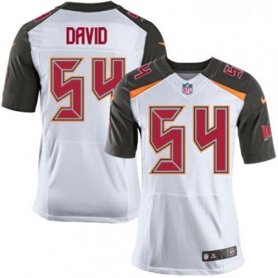 Mens Nike Tampa Bay Buccaneers 54 Lavonte David Elite White NFL Jersey