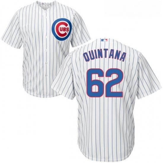 Youth Majestic Chicago Cubs 62 Jose Quintana Replica White Home Cool Base MLB Jersey